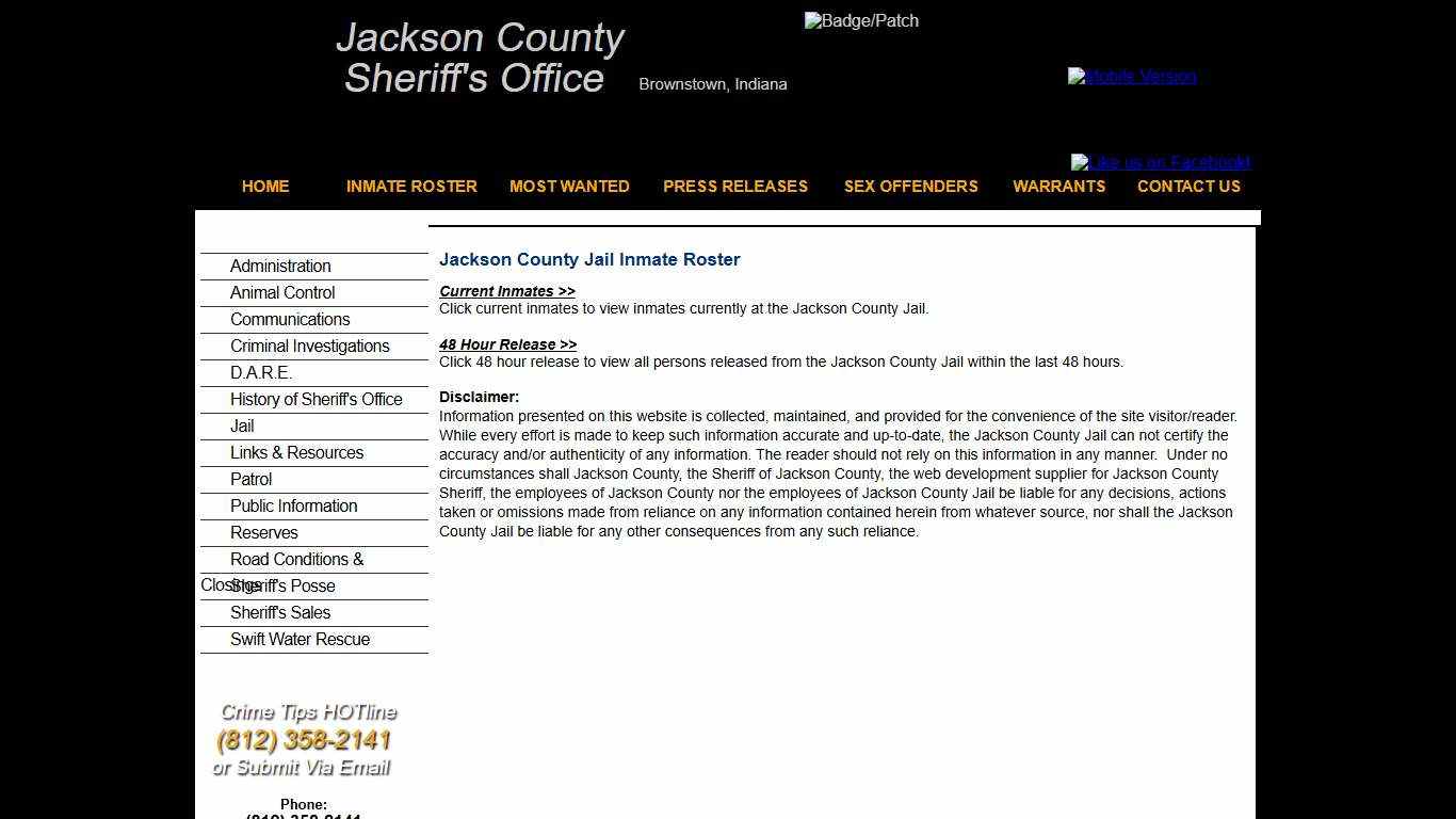 Roster Choose - Jackson County IN Sheriff